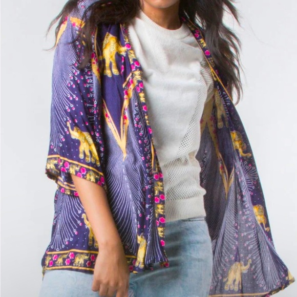 The Elephant Pants Kimono Purple Triumph.A47‎ - Picture 1 of 13